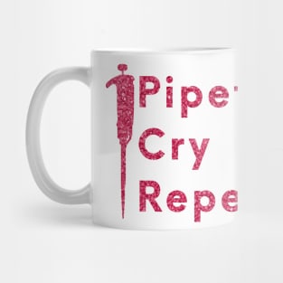 Pipette Cry Repeat PCR Mug